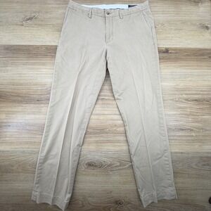 Polo Ralph Lauren Bedford Chino Stretch Straight Fit Pants 34X32 Beige Pony